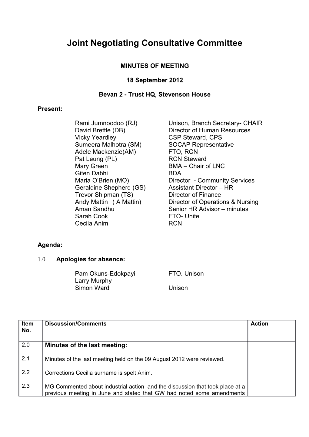 Joint Negotiating Consultative Committee