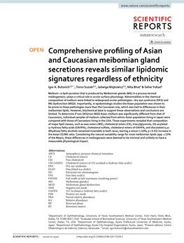 Comprehensive Profiling of Asian and Caucasian Meibomian Gland