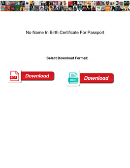 No Name in Birth Certificate for Passport