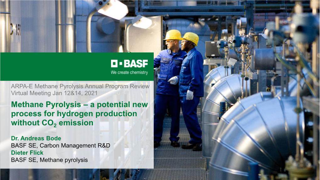 Methane Pyrolysis – a Potential New Process for Hydrogen Production Without CO2 Emission