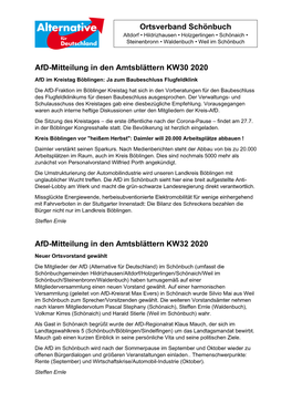 Beiträge Amtsblätter Q3 2020