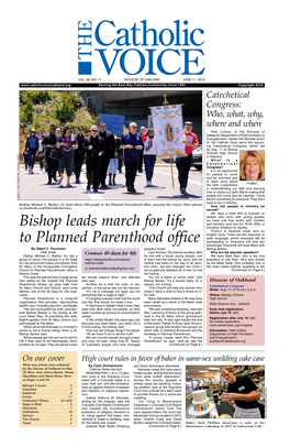 Bishop Leads March for Life to Planned Parenthood Office