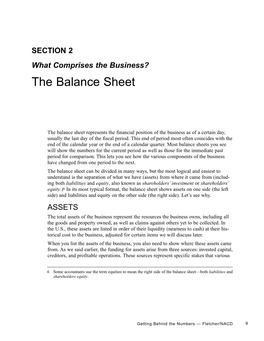 The Balance Sheet