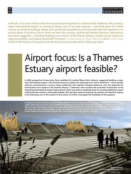 Is a Thames Estuary Airport Feasible?