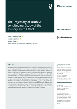 The Trajectory of Truth: a Longitudinal Study of the Illusory Truth Effect