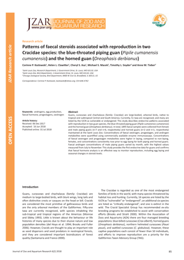 Patterns of Faecal Steroids Associated with Reproduction In