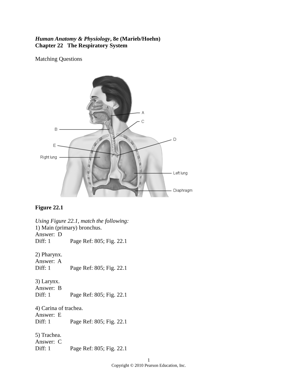 Human Anatomy & Physiology, 8E (Marieb/Hoehn)