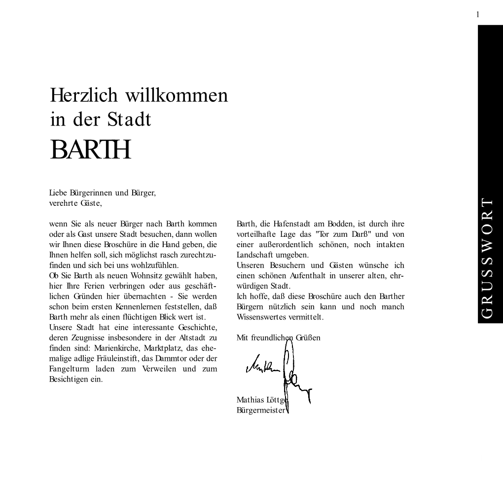 Herzlich Willkommen in Der Stadt BARTH