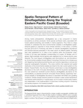 Spatio-Temporal Pattern of Dinoflagellates Along the Tropical Eastern Pacific Coast (Ecuador)