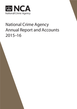 National Crime Agency Annual Report and Accounts 2015–16