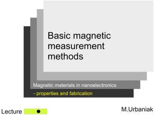 Basic Magnetic Measurement Methods