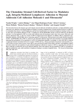 And Fibronectin Mucosal Addressin Cell Adhesion Molecule-1 Integrin-Mediated Lymphocyte Adhesion to 7Β4 Α Modulates Α Factor