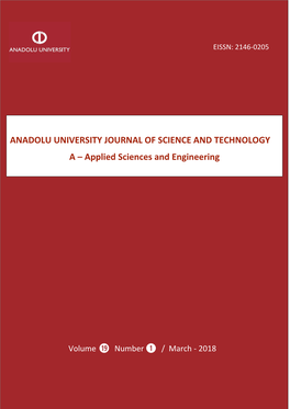 Anadolu University Journal of Science and Technology