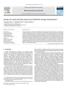 Design of a Hard Real-Time Multi-Core Testbed for Energy Measurement$