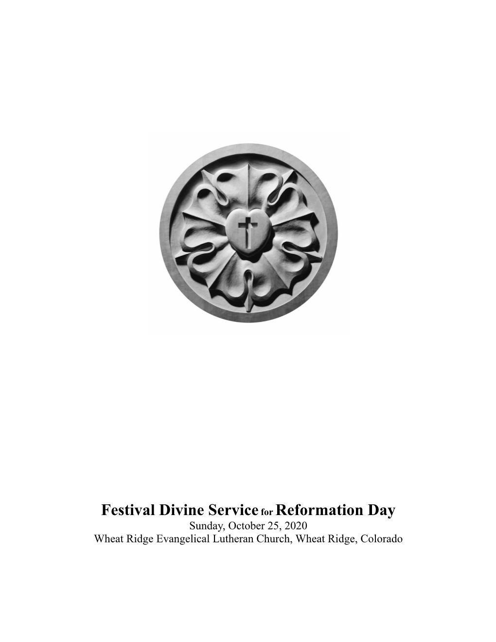 Festival Divine Servicefor Reformation