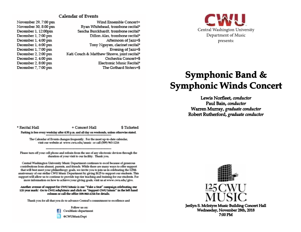 Symphonic Band & Symphonic Winds Concert