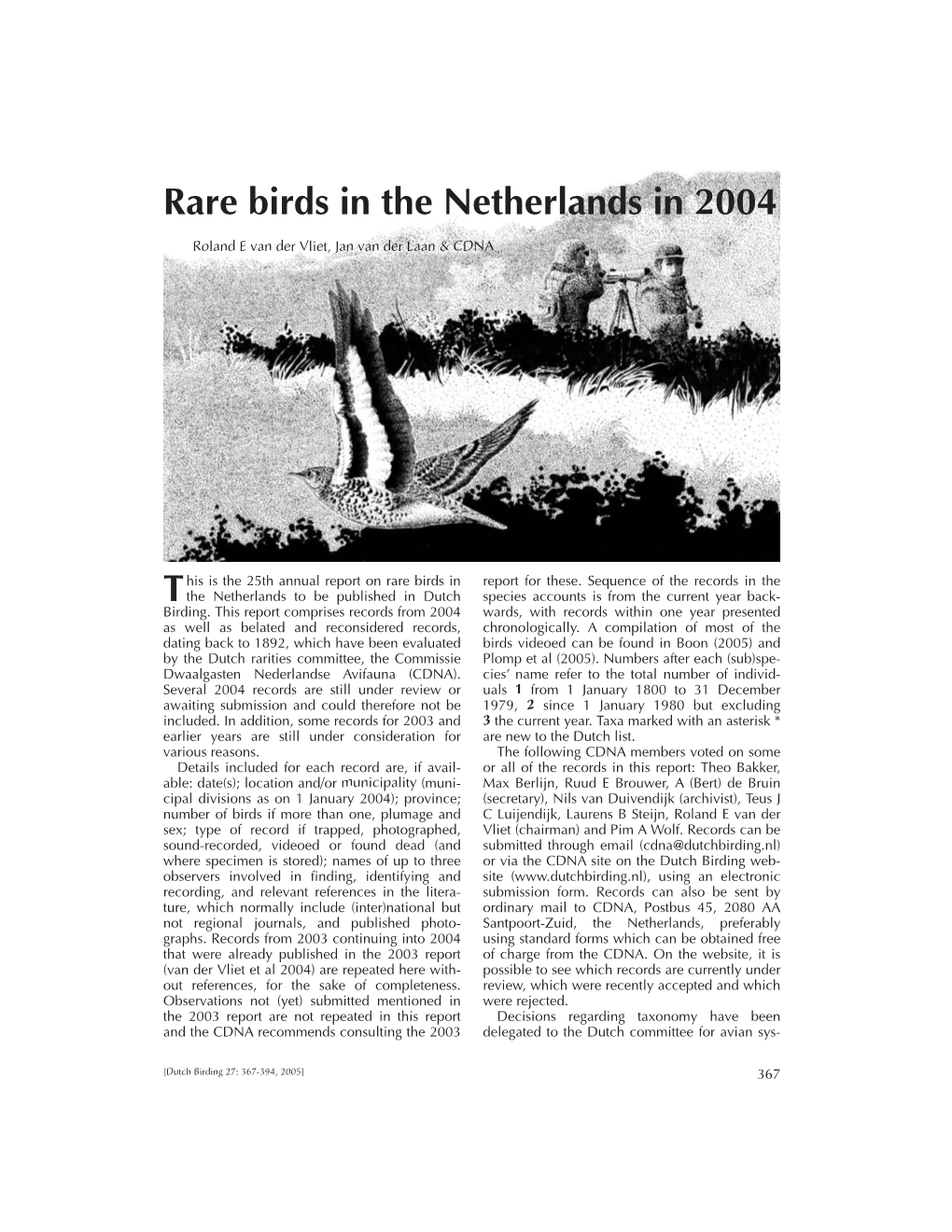 Rare Birds in the Netherlands in 2004