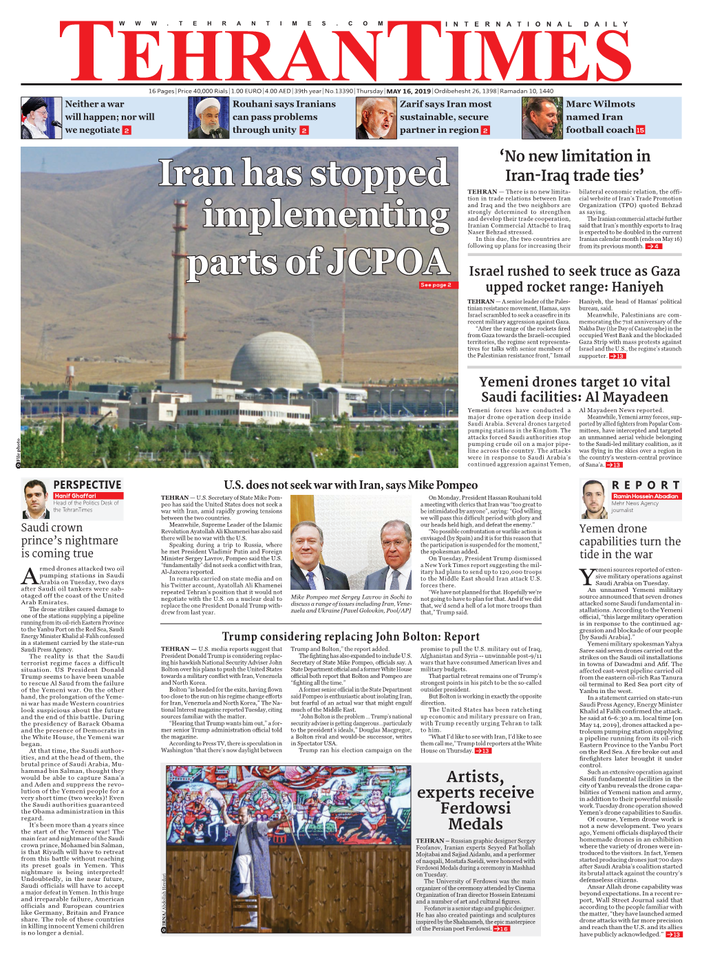 Iran Has Stopped Implementing Parts of JCPOA