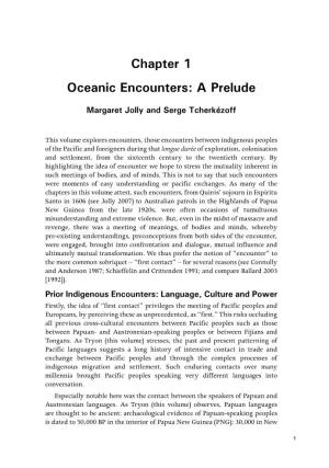 Oceanic Encounters: a Prelude