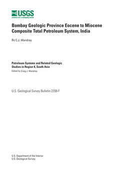 Bombay Geologic Province Eocene to Miocene Composite Total Petroleum System, India