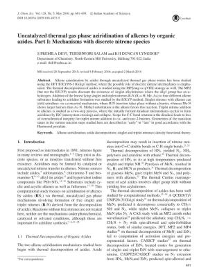 Mechanisms with Discrete Nitrene Species