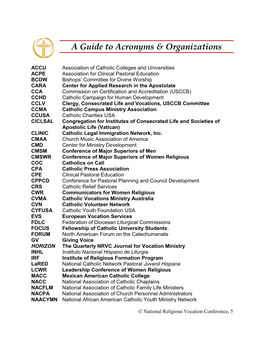 A Guide to Acronyms & Organizations