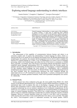 Exploring Natural Language Understanding in Robotic Interfaces