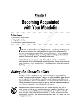 Becoming Acquainted with Your Mandolin