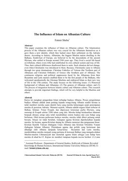 The Influence of Islam on Albanian Culture