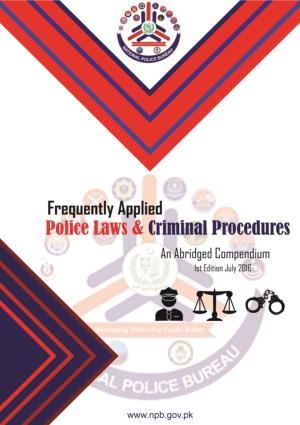 Police Laws and Criminal Procedure: an Abridged Compendium