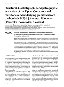 Structural, Biostratigraphic and Petrographic Evaluation of The