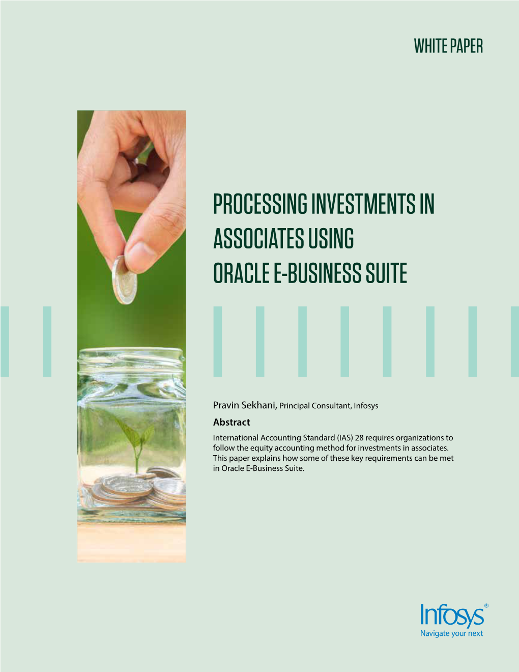 Processing Investments in Associates Using Oracle E-Business Suite