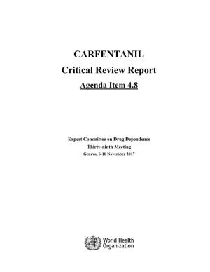 CARFENTANIL Critical Review Report Agenda Item 4.8