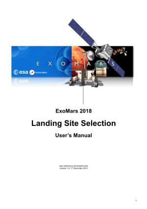 Landing Site Users Manual
