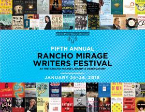 Fifth Annual Rancho Mirage Writers Festival at the Rancho Mirage Library & Observatory