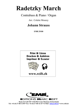 EMR 29180 Radetzky-Marsch Strauss Contrabass & Piano