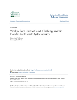 Challenges Within Florida's Gulf Coast Oyster Industry