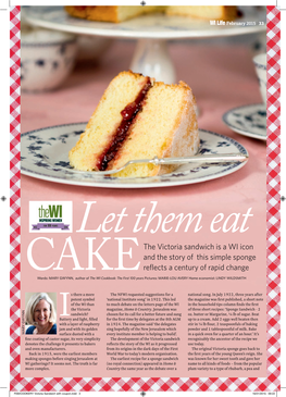 Cakethe Victoria Sandwich Is a WI Icon and the Story of This Simple