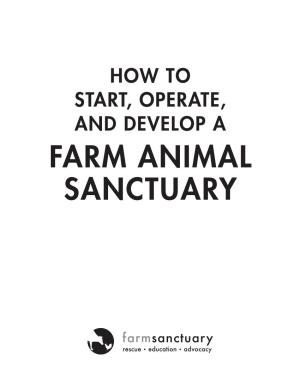 Farm Animal Sanctuary Table of Contents