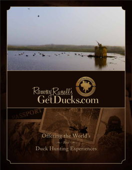Offering the World's Best Duck Hunting Experiences (PDF)