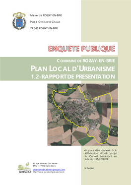 Plan Local D'urbanisme De ROZAY-EN-BRIE, Doit Être Compatible Avec Le Schéma Directeur De La Région D'ile-DE-FRANCE (L123-3 Du Code De L’Urbanisme)