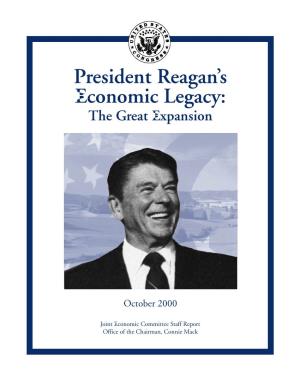 President Reagan's Economic Legacy: the Great Expansion