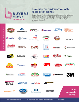 Leverage Our Buying Power with These Great Brands!