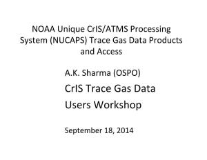 Cris Trace Gas Data Users Workshop