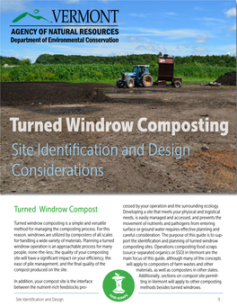 Turned Windrow Composting Site Identification and Design Considerations