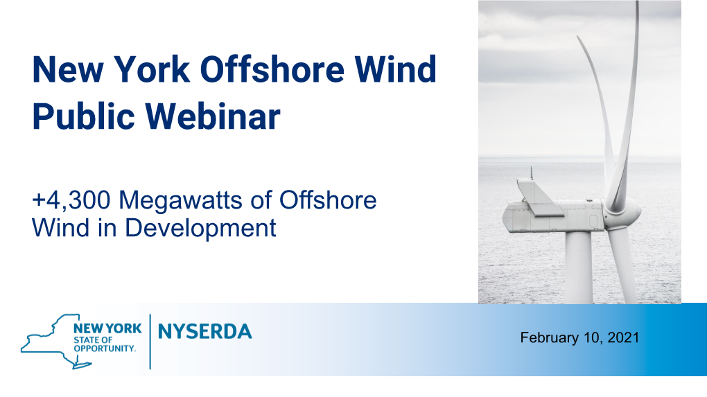 New York Offshore Wind Public Webinar