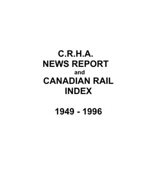 Crha News Report Canadian Rail Index 1949