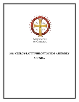 2015 CLERGY-LAITY-PHILOPTOCHOS ASSEMBLY AGENDA Revised 11/10/2015 9:00 PM