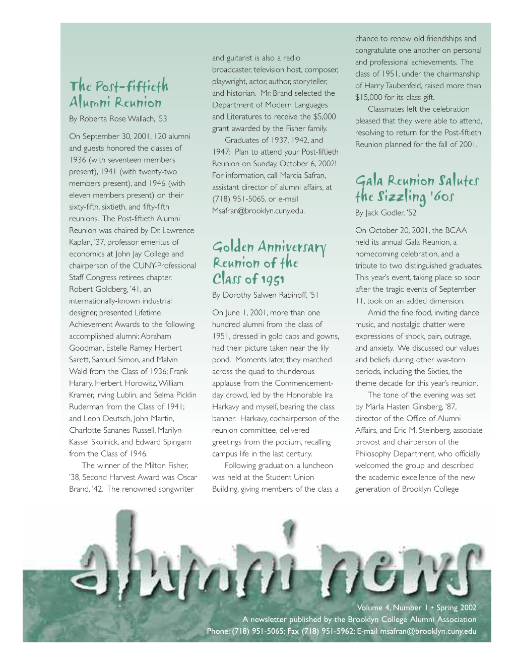 Alumni News Layout