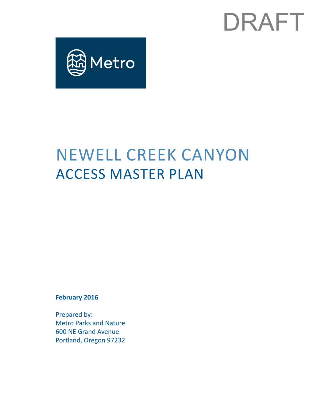 Newell Creek Canyon Access Master Plan